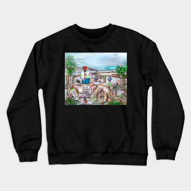 Christmas Party Bus Crewneck Sweatshirt by atep